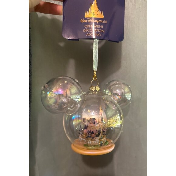 Walt Disney World 50th Anniversary Ornament With Cinderella Castle - Picture 1 of 11